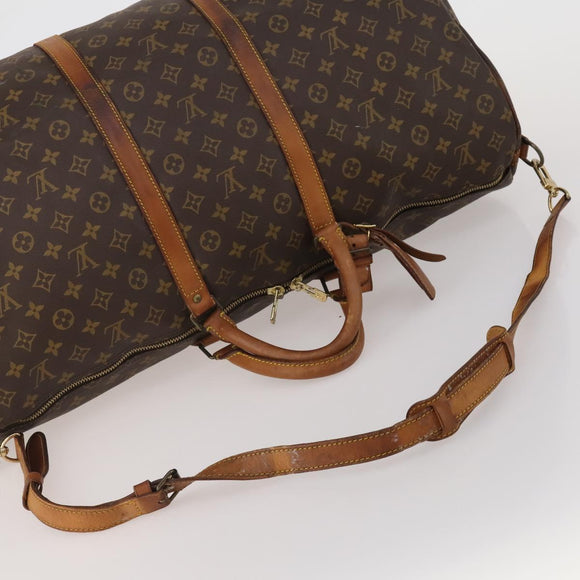 LOUIS VUITTON Monogram Keepall Bandouliere 60 Boston Bag M41412 LV Auth 195191