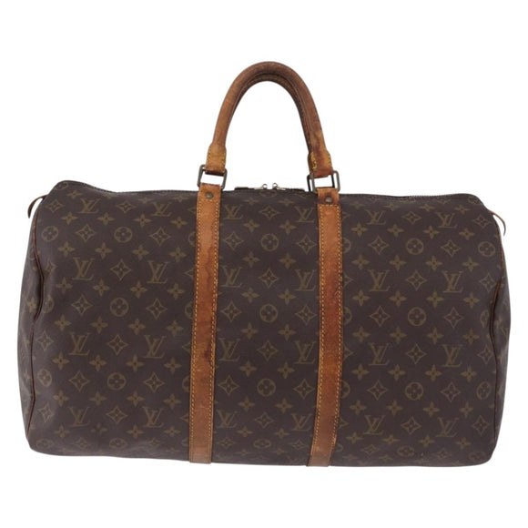 LOUIS VUITTON Monogram Keepall 50 Boston Bag M41426 LV Auth 195192