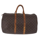 LOUIS VUITTON Monogram Keepall 50 Boston Bag M41426 LV Auth 195192-2