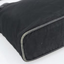 CELINE Hand Bag Nylon Black Gold Auth 195193-14