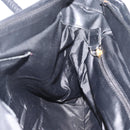 CELINE Hand Bag Nylon Black Gold Auth 195193-20