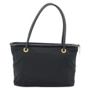 CELINE Hand Bag Nylon Black Gold Auth 195193-2