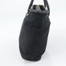 CELINE Hand Bag Nylon Black Gold Auth 195193-4