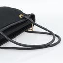 CELINE Hand Bag Nylon Black Gold Auth 195193-7