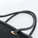 CELINE Hand Bag Nylon Black Gold Auth 195193-8