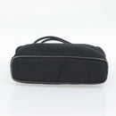 CELINE Hand Bag Nylon Black Gold Auth 195193-5