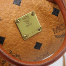 MCM Vicetos Logogram Hand Bag PVC Leather 2way White Gold Auth 195198-12