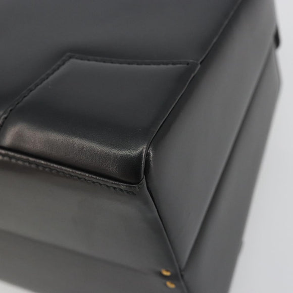 Vivienne Westwood Hand Bag Leather Black Gold Auth 195203A