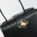Vivienne Westwood Hand Bag Leather Black Gold Auth 195203A-14