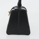 Vivienne Westwood Hand Bag Leather Black Gold Auth 195203A-4