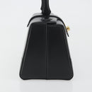 Vivienne Westwood Hand Bag Leather Black Gold Auth 195203A-5
