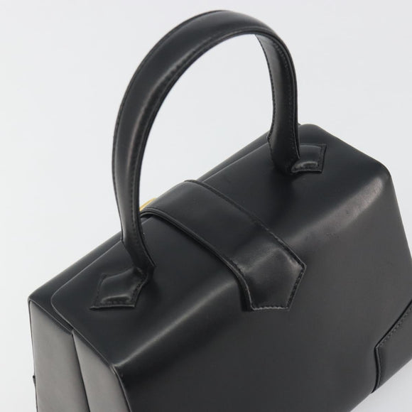 Vivienne Westwood Hand Bag Leather Black Gold Auth 195203A