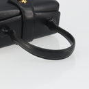 Vivienne Westwood Hand Bag Leather Black Gold Auth 195203A-7