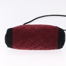 Salvatore Ferragamo Shoulder Bag Suede Red Gold Auth 195204-5