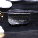 Salvatore Ferragamo Shoulder Bag Suede Red Gold Auth 195204-12