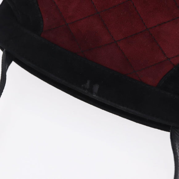 Salvatore Ferragamo Shoulder Bag Suede Red Gold Auth 195204