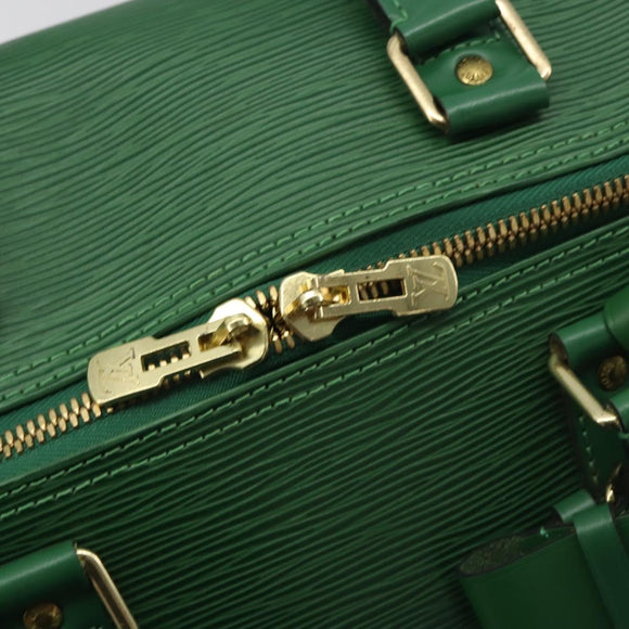 LOUIS VUITTON Epi Keepall 50 Boston Bag Green M42964 LV Auth 195209V