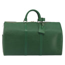 LOUIS VUITTON Epi Keepall 50 Boston Bag Green M42964 LV Auth 195209V-13