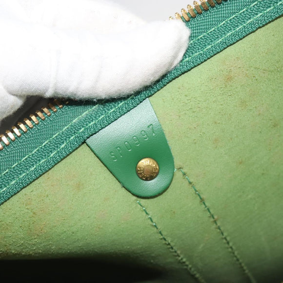 LOUIS VUITTON Epi Keepall 50 Boston Bag Green M42964 LV Auth 195209V