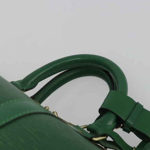 LOUIS VUITTON Epi Keepall 50 Boston Bag Green M42964 LV Auth 195209V