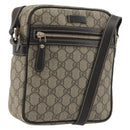 GUCCI GG Supreme Shoulder Bag PVC Beige Gold 233268 Auth 195210-1