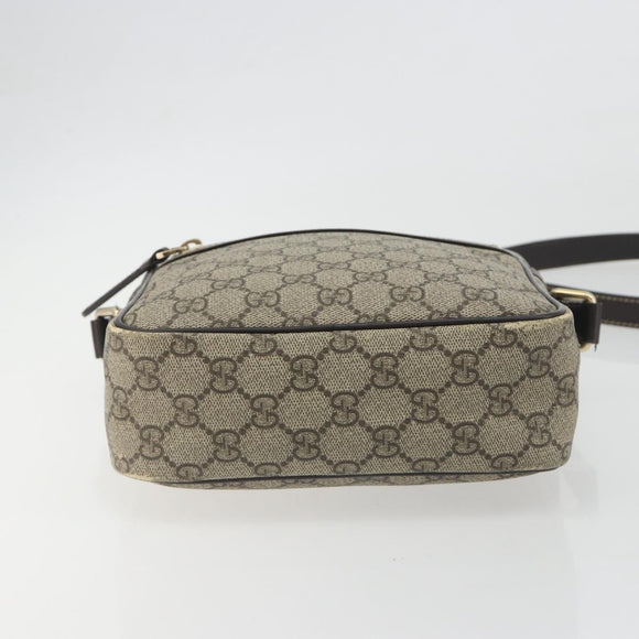 GUCCI GG Supreme Shoulder Bag PVC Beige Gold 233268 Auth 195210