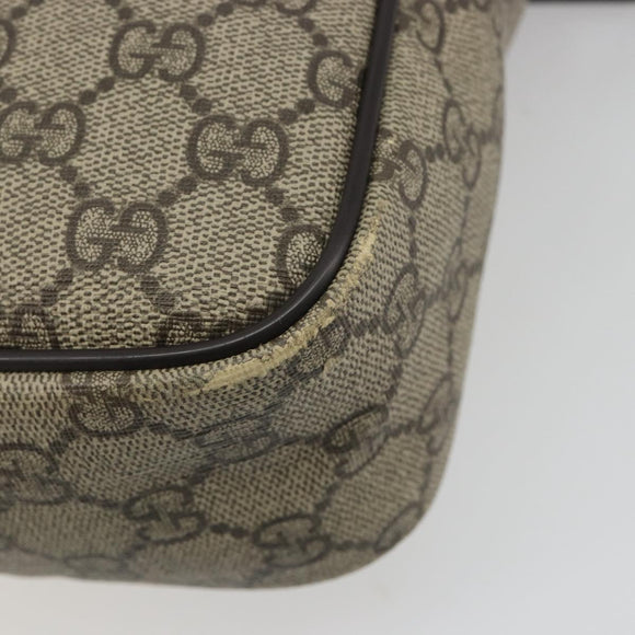 GUCCI GG Supreme Shoulder Bag PVC Beige Gold 233268 Auth 195210