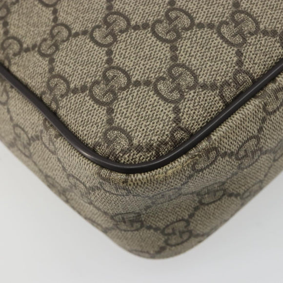 GUCCI GG Supreme Shoulder Bag PVC Beige Gold 233268 Auth 195210
