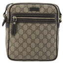 GUCCI GG Supreme Shoulder Bag PVC Beige Gold 233268 Auth 195210-2