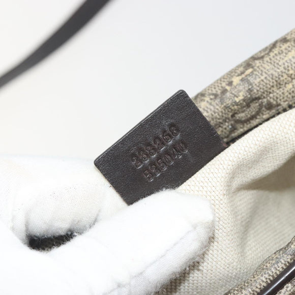GUCCI GG Supreme Shoulder Bag PVC Beige Gold 233268 Auth 195210