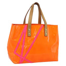 LOUIS VUITTON Monogram Vernis Fluo Reade PM Hand Bag Orange M91905 Auth 195212-1