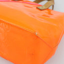 LOUIS VUITTON Monogram Vernis Fluo Reade PM Hand Bag Orange M91905 Auth 195212-9