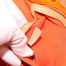 LOUIS VUITTON Monogram Vernis Fluo Reade PM Hand Bag Orange M91905 Auth 195212-12