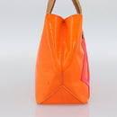 LOUIS VUITTON Monogram Vernis Fluo Reade PM Hand Bag Orange M91905 Auth 195212-3