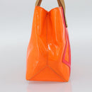 LOUIS VUITTON Monogram Vernis Fluo Reade PM Hand Bag Orange M91905 Auth 195212-4