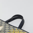 GUCCI GG Supreme Hand Bag PVC Navy Gold Auth 195213M-8
