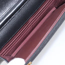 CHANEL Chain Wallet Matelasse Bag Caviar Skin Black Gold CC Auth 195222V-11