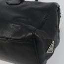 PRADA Shoulder Bag Leather Black Silver Auth 195224V-12