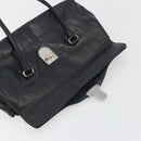 PRADA Shoulder Bag Leather Black Silver Auth 195224V-16
