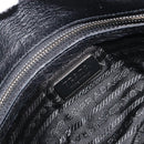 PRADA Shoulder Bag Leather Black Silver Auth 195224V-17
