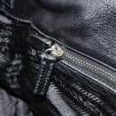 PRADA Shoulder Bag Leather Black Silver Auth 195224V-21