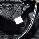PRADA Shoulder Bag Leather Black Silver Auth 195224V-24