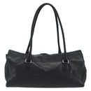 PRADA Shoulder Bag Leather Black Silver Auth 195224V-3