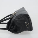PRADA Shoulder Bag Leather Black Silver Auth 195224V-5