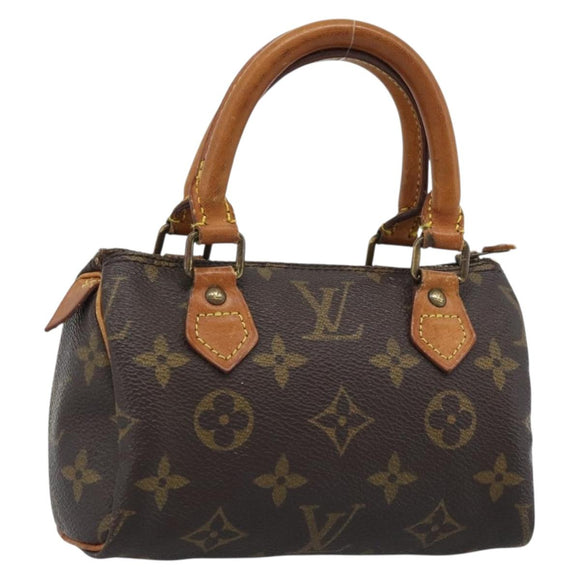 LOUIS VUITTON Monogram Mini Speedy Hand Bag M41534 LV Auth 195228