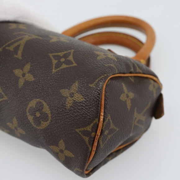LOUIS VUITTON Monogram Mini Speedy Hand Bag M41534 LV Auth 195228