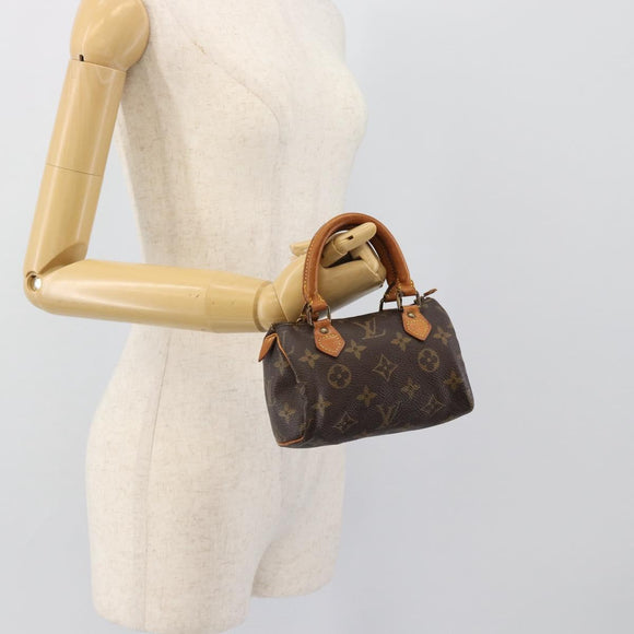 LOUIS VUITTON Monogram Mini Speedy Hand Bag M41534 LV Auth 195228
