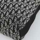 Christian Dior Trotter Canvas Shoulder Bag Black Silver Auth 195229V-14