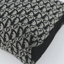Christian Dior Trotter Canvas Shoulder Bag Black Silver Auth 195229V-16
