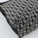 Christian Dior Trotter Canvas Shoulder Bag Black Silver Auth 195229V-9